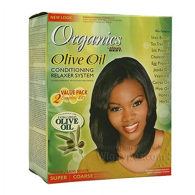 Africa’s Best Organics Olive Oil Conditioning No-Lye Relaxer System 2 Application Kit