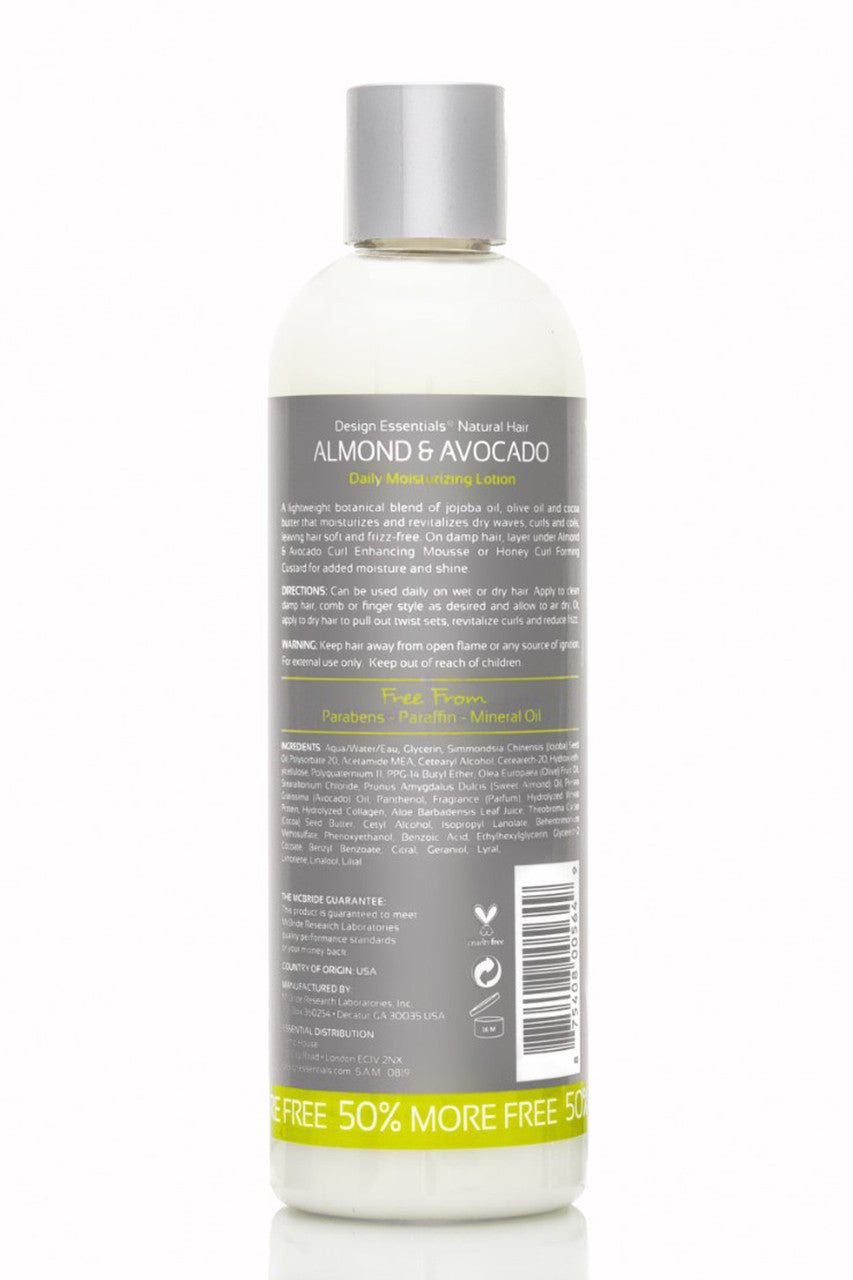 Design Essentials Almond & Avocado Daily Moisturizing Lotion 372g/12oz