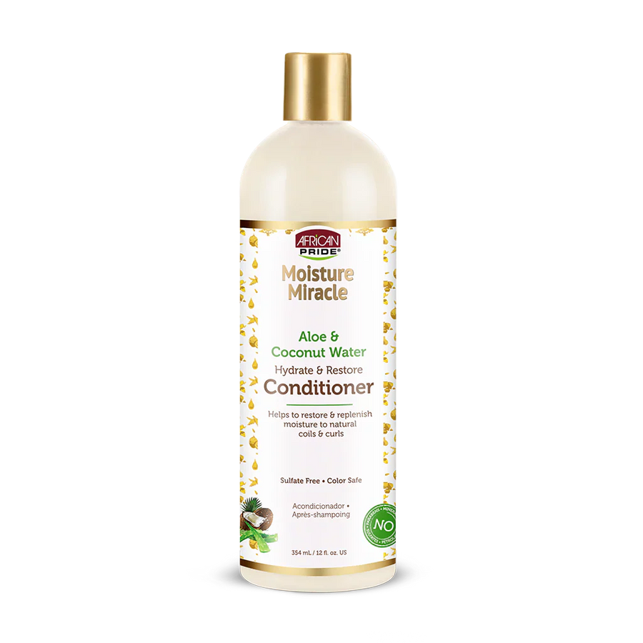 African Pride Moisture Miracle Aloe & Coconut Water Conditioner 354ml/12oz