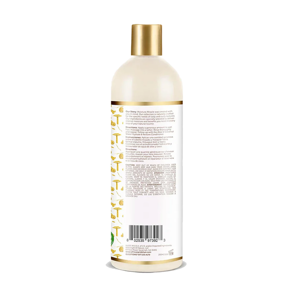 African Pride Moisture Miracle Aloe & Coconut Water Shampoo 354ml/12oz