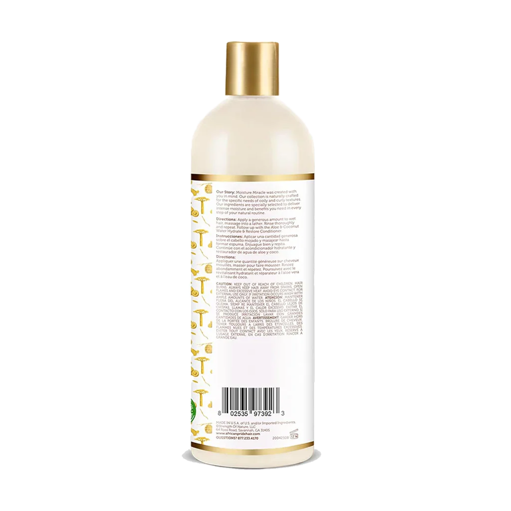 African Pride Moisture Miracle Aloe & Coconut Water Shampoo 354ml/12oz