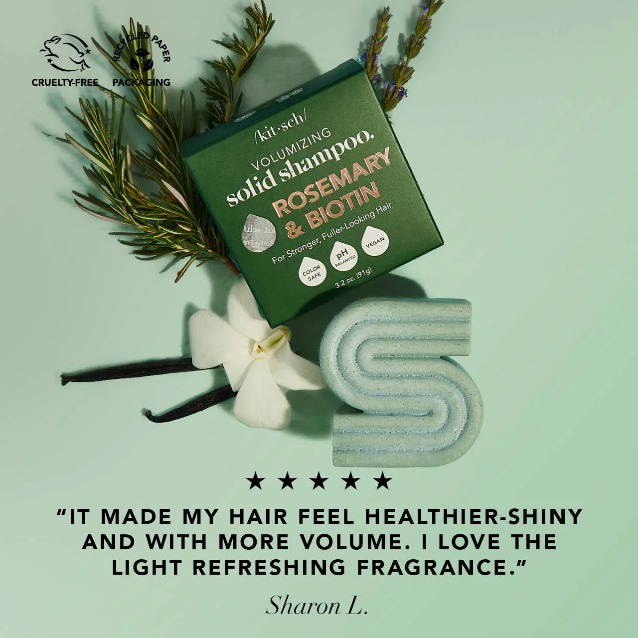 Kitsch Rosemary & Biotin Volumizing Shampoo Bar 91g