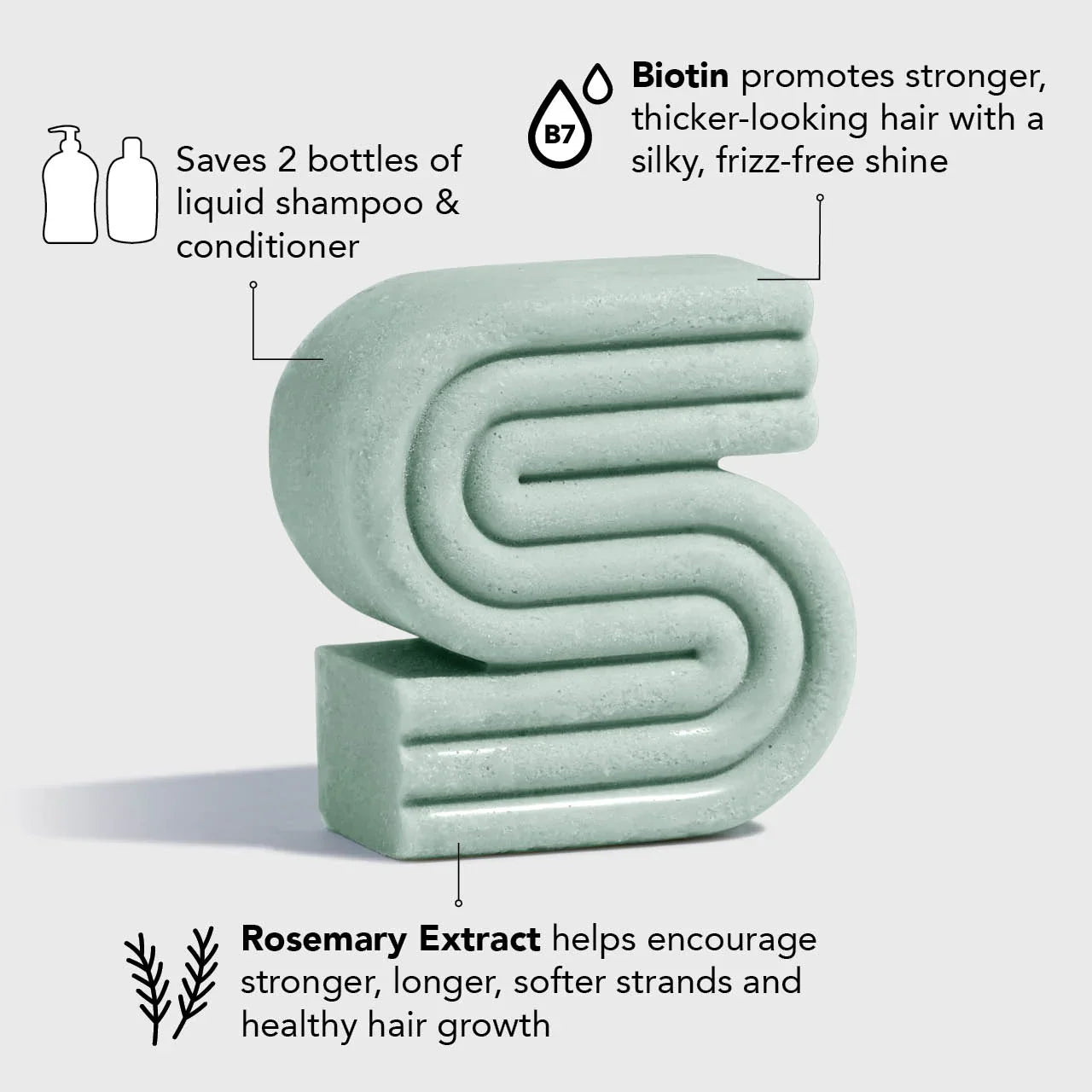 Kitsch Rosemary & Biotin Volumizing Shampoo Bar 91g