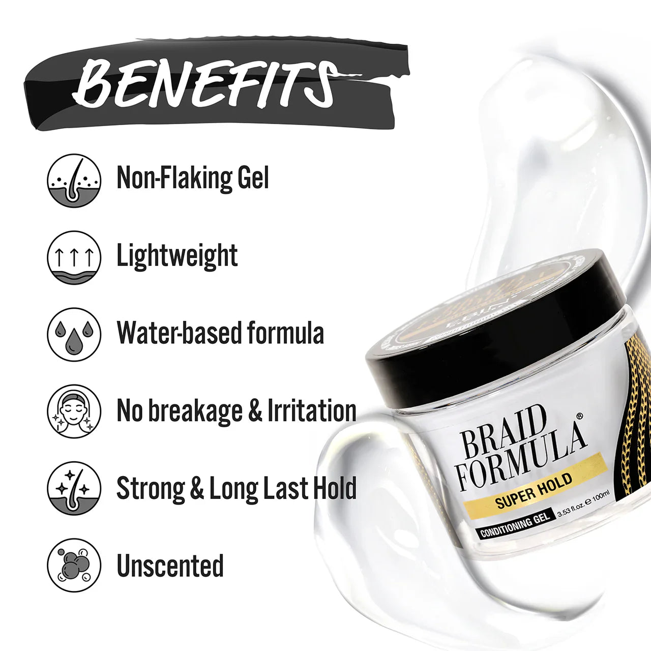 Ebin Lock’N Pomade Braid Formula Conditioning Gel Super Hold 180ml
