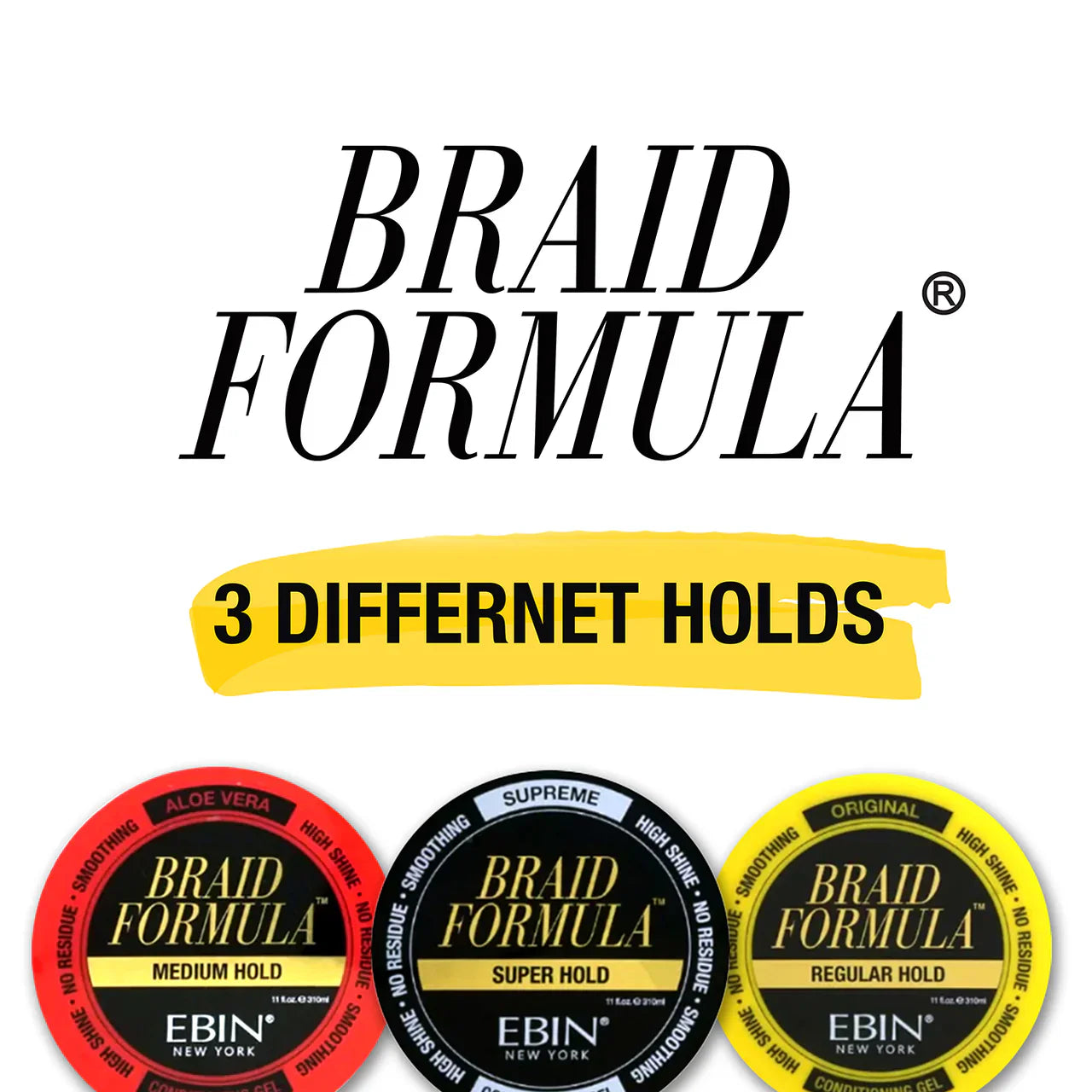 Ebin Lock’N Pomade Braid Formula Conditioning Gel Medium Hold 310ml