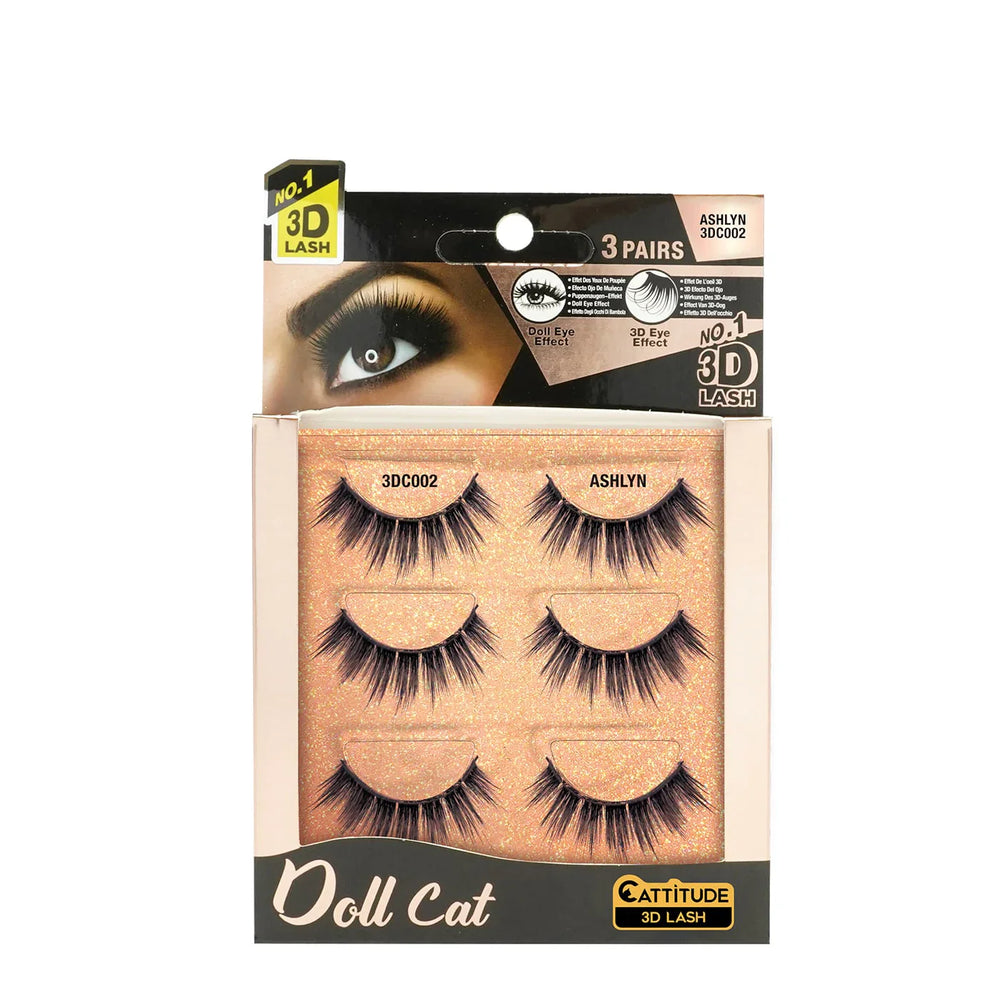 Ebin New York Doll Cat Lashes 3 Pairs