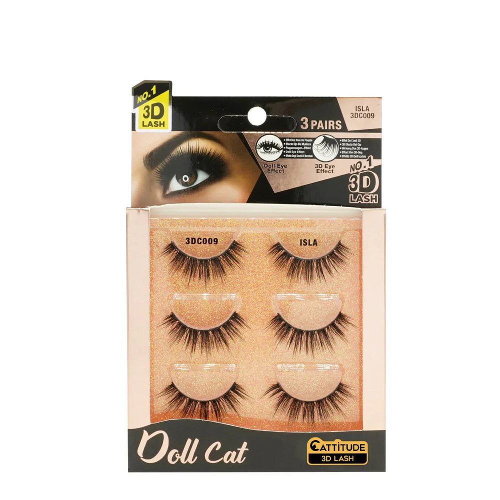 Ebin New York Doll Cat Lashes 3 Pairs