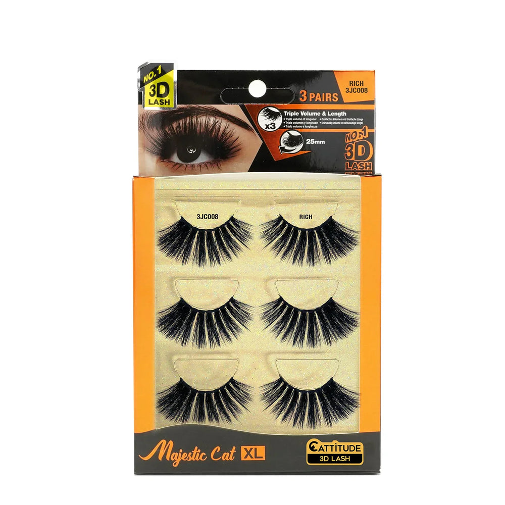 Ebin New York Majestic Cat 25MM 3D Lashes 3 Pairs