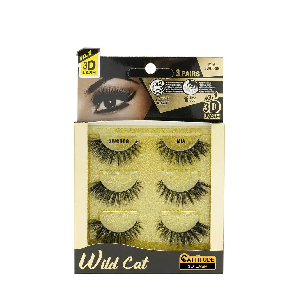 Ebin New York Wild Cat Lashes 3 Pairs