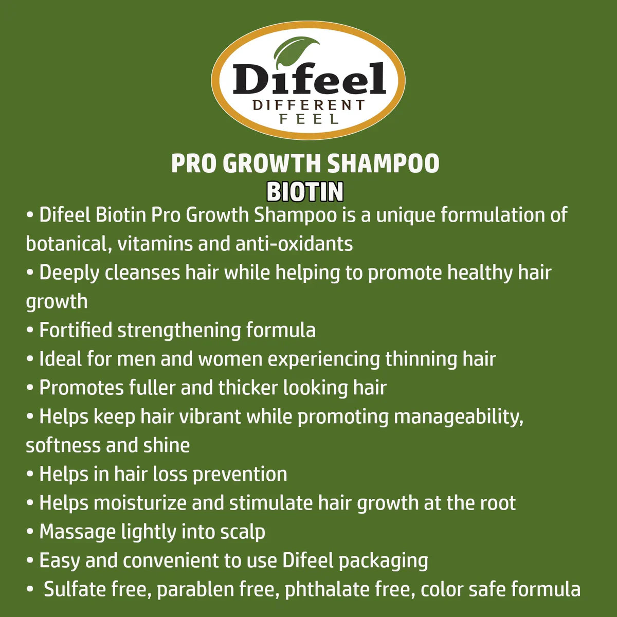Difeel Biotin Pro Growth Shampoo 1Liter