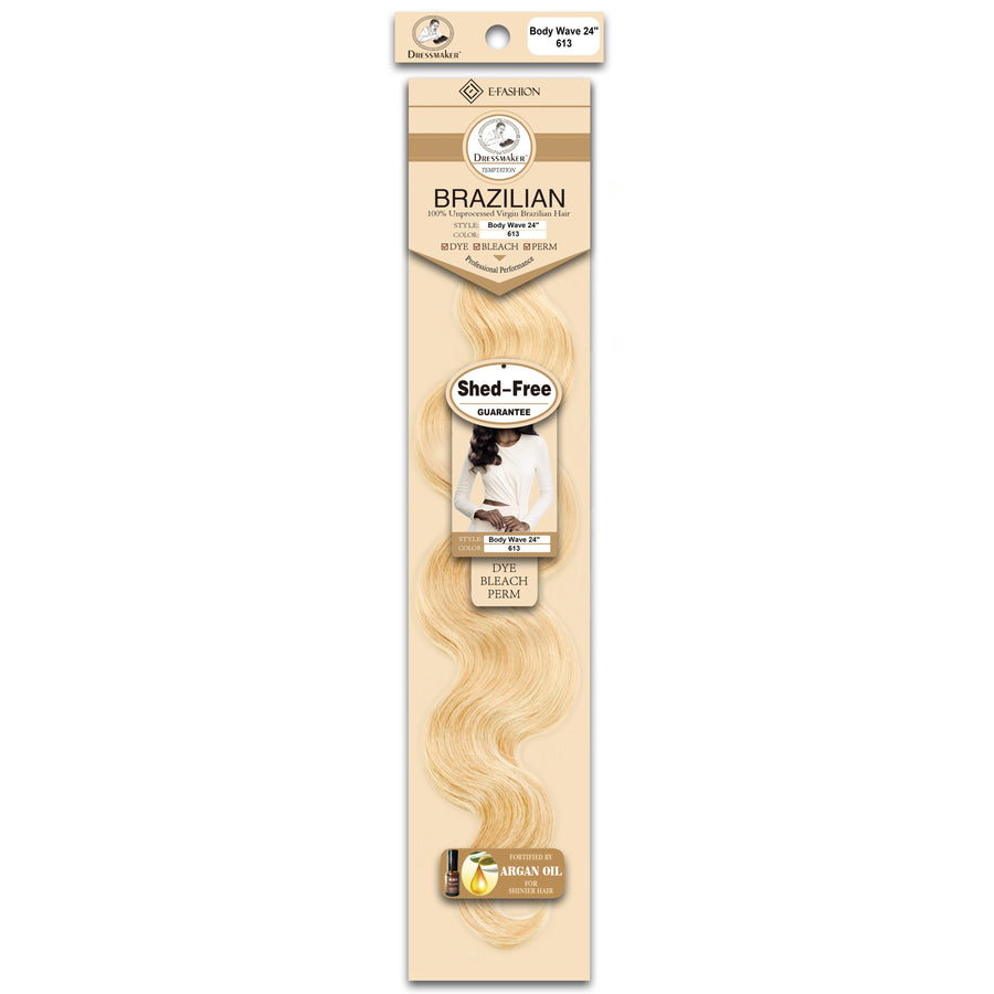 Dressmaker 100% Unprocessed Virgin Brazilian Body Wave Weave Blond Colour