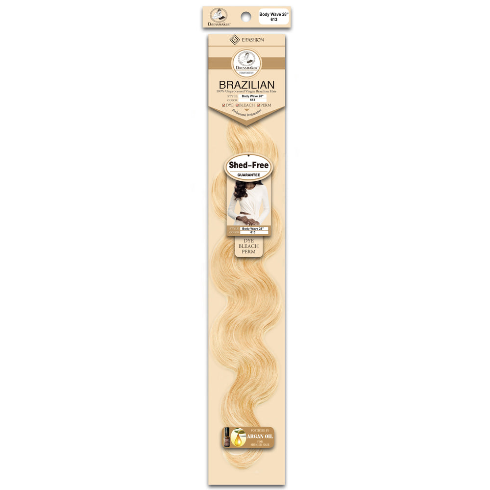 Dressmaker 100% Unprocessed Virgin Brazilian Body Wave Weave Blond Colour