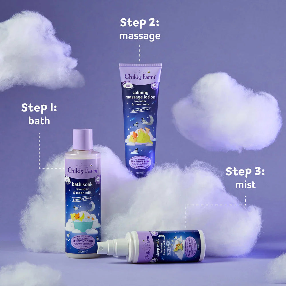 Childs Farm Sensitive Skin Experts Lavender & Moon Milk Calming Massage Lotion 150ml