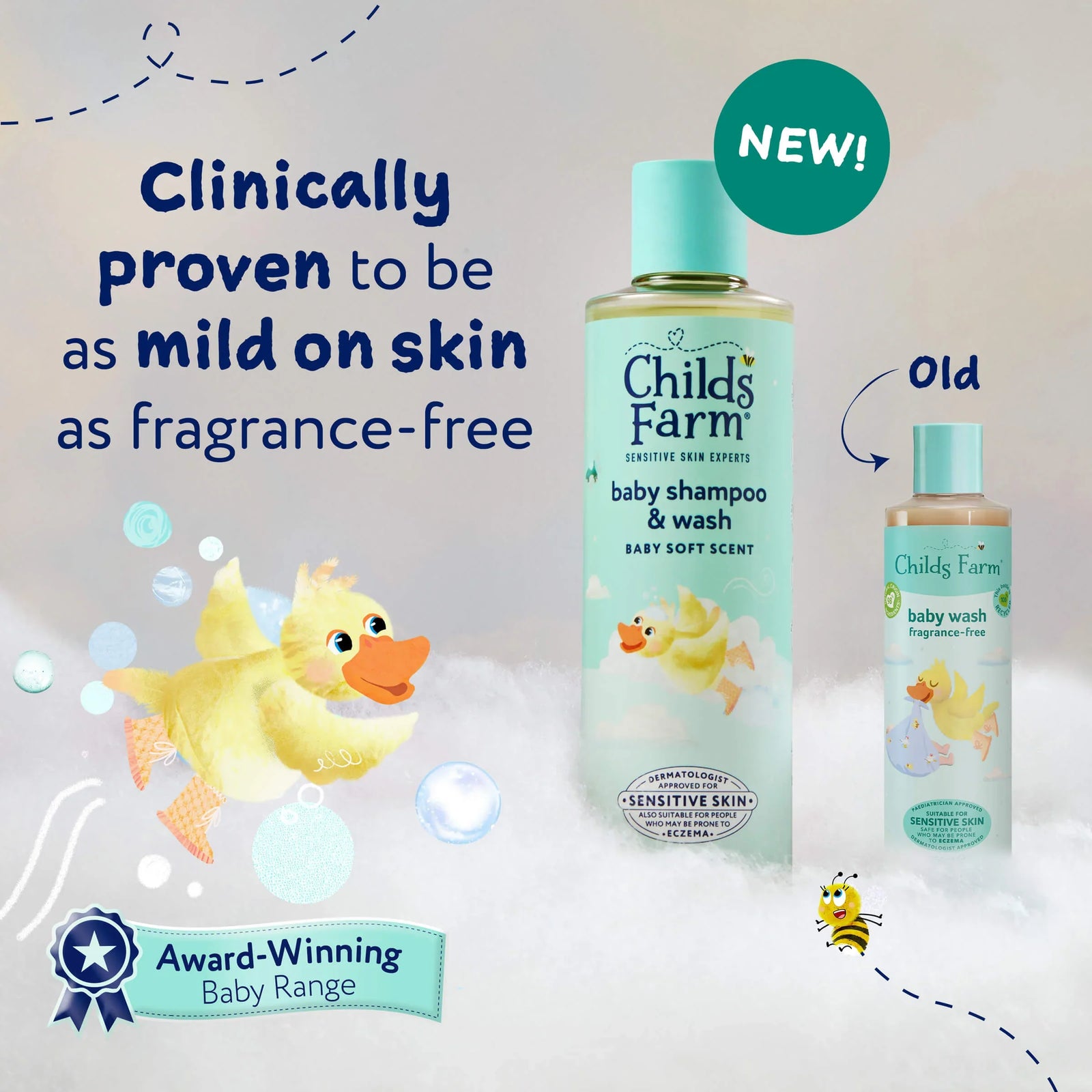 Childs Farm Sensitive Skin Experts Baby Soft Scent Shampoo & Wash 250ml