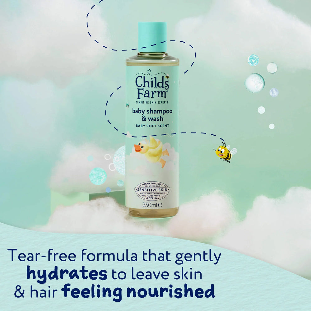 Childs Farm Sensitive Skin Experts Baby Soft Scent Shampoo & Wash 250ml