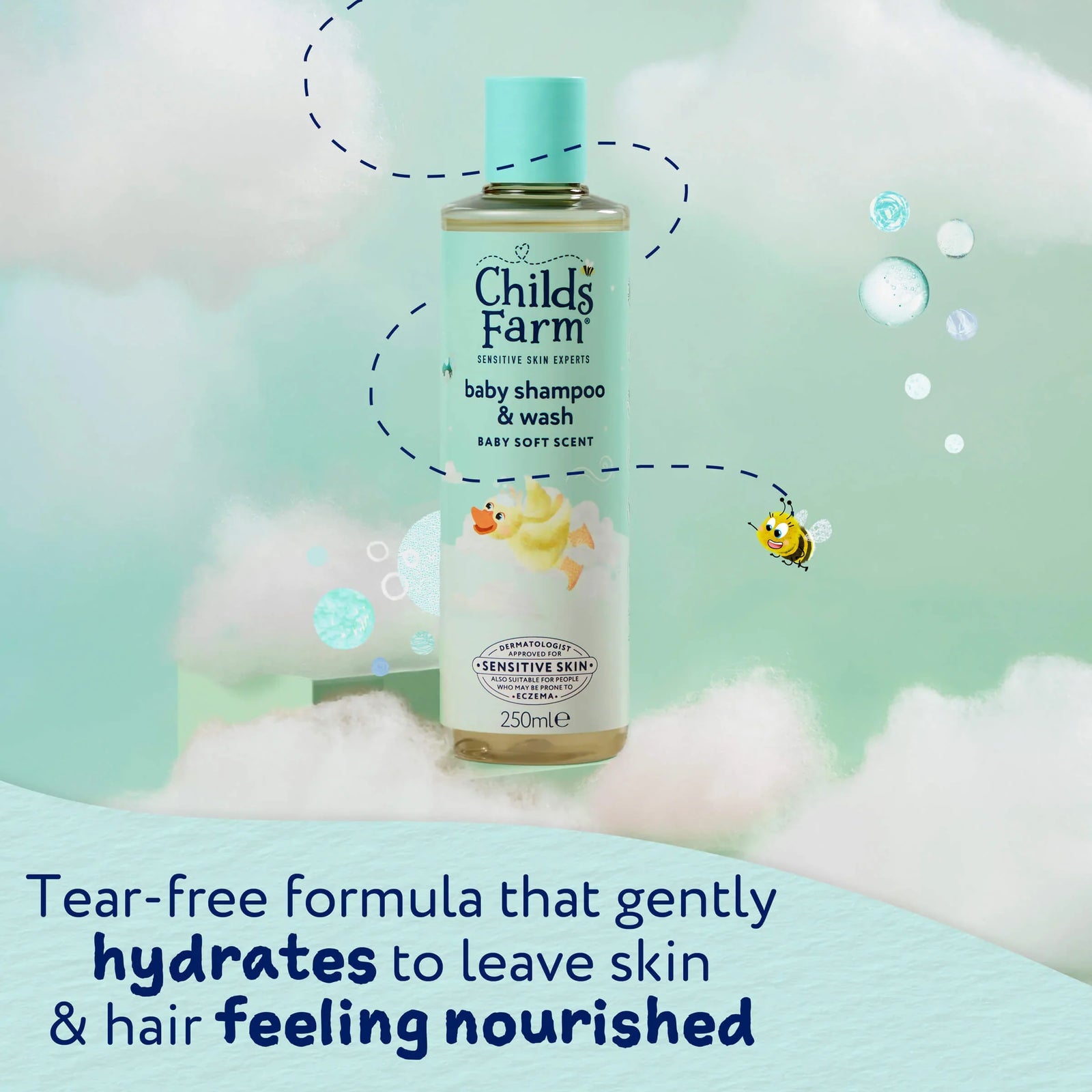 Childs Farm Sensitive Skin Experts Baby Soft Scent Shampoo & Wash 250ml