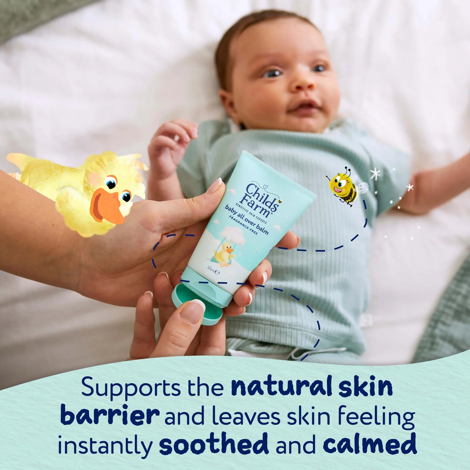 Childs Farm Sensitive Skin Experts Baby All Over Balm Fragrance free 50ml