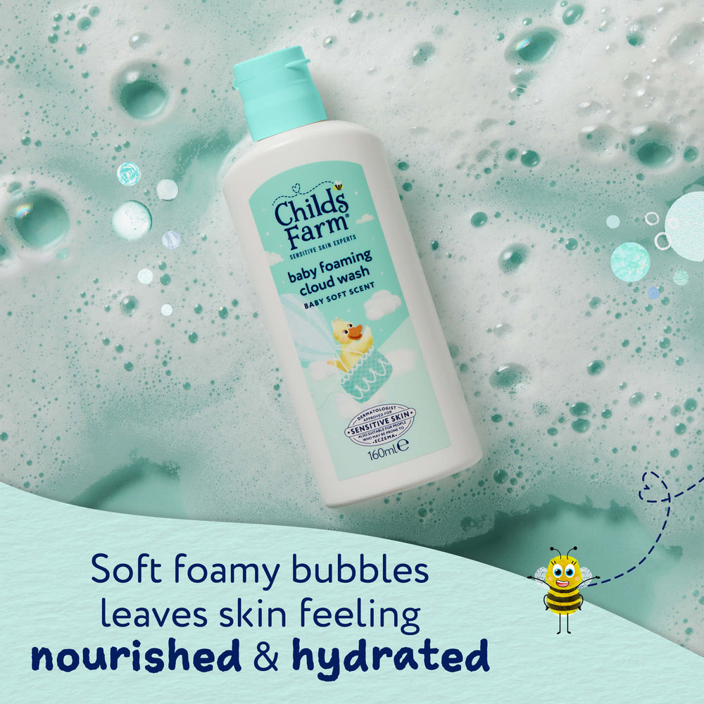 Childs Farm Sensitive Skin Experts Baby Foaming Cloud Wash Soft Scent 160ml