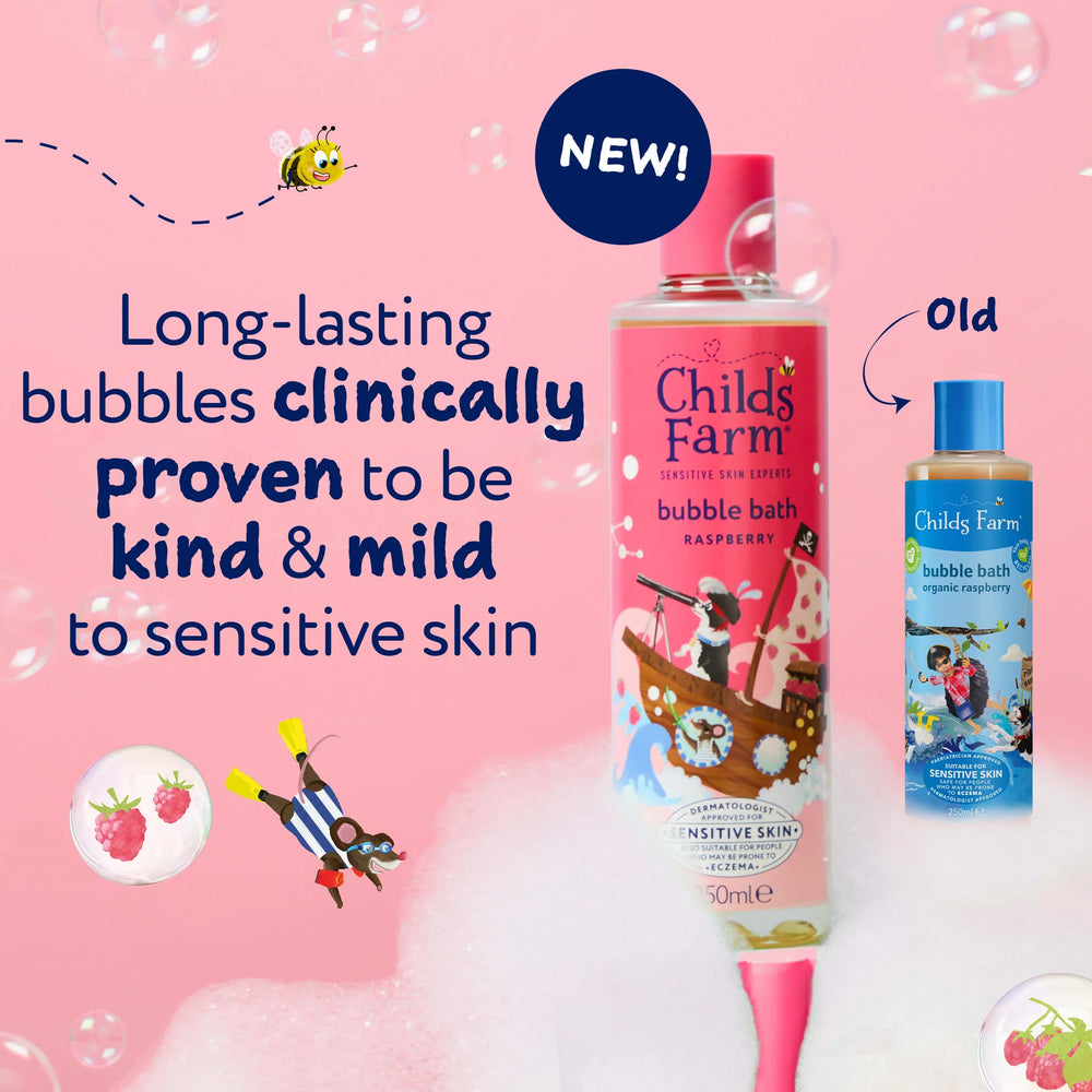 Childs Farm Sensitive Skin Experts Raspberry Bubble Bath 250ml