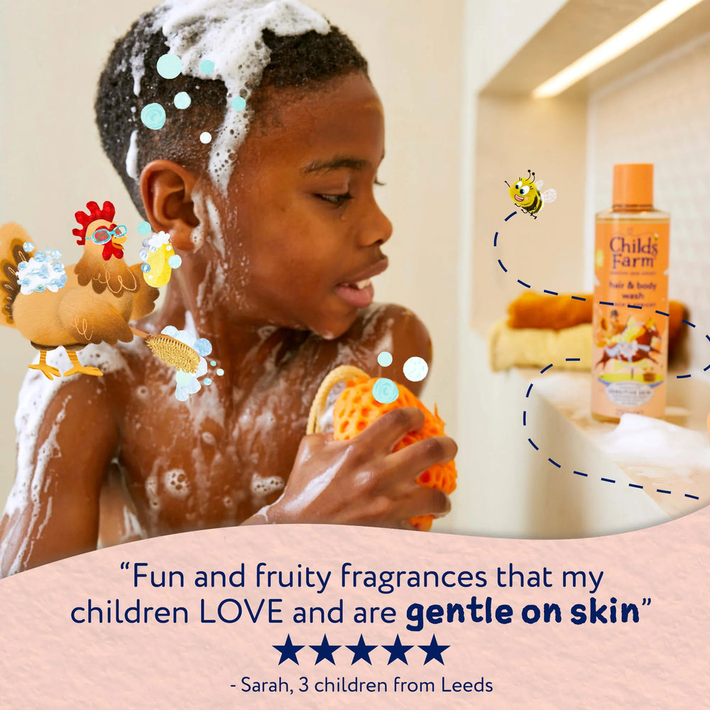 Childs Farm Sensitive Skin Experts Hair & Body Wash With Peach & Apricot 250ml