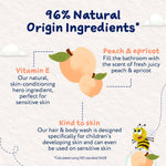 Childs Farm Sensitive Skin Experts Hair & Body Wash With Peach & Apricot 250ml