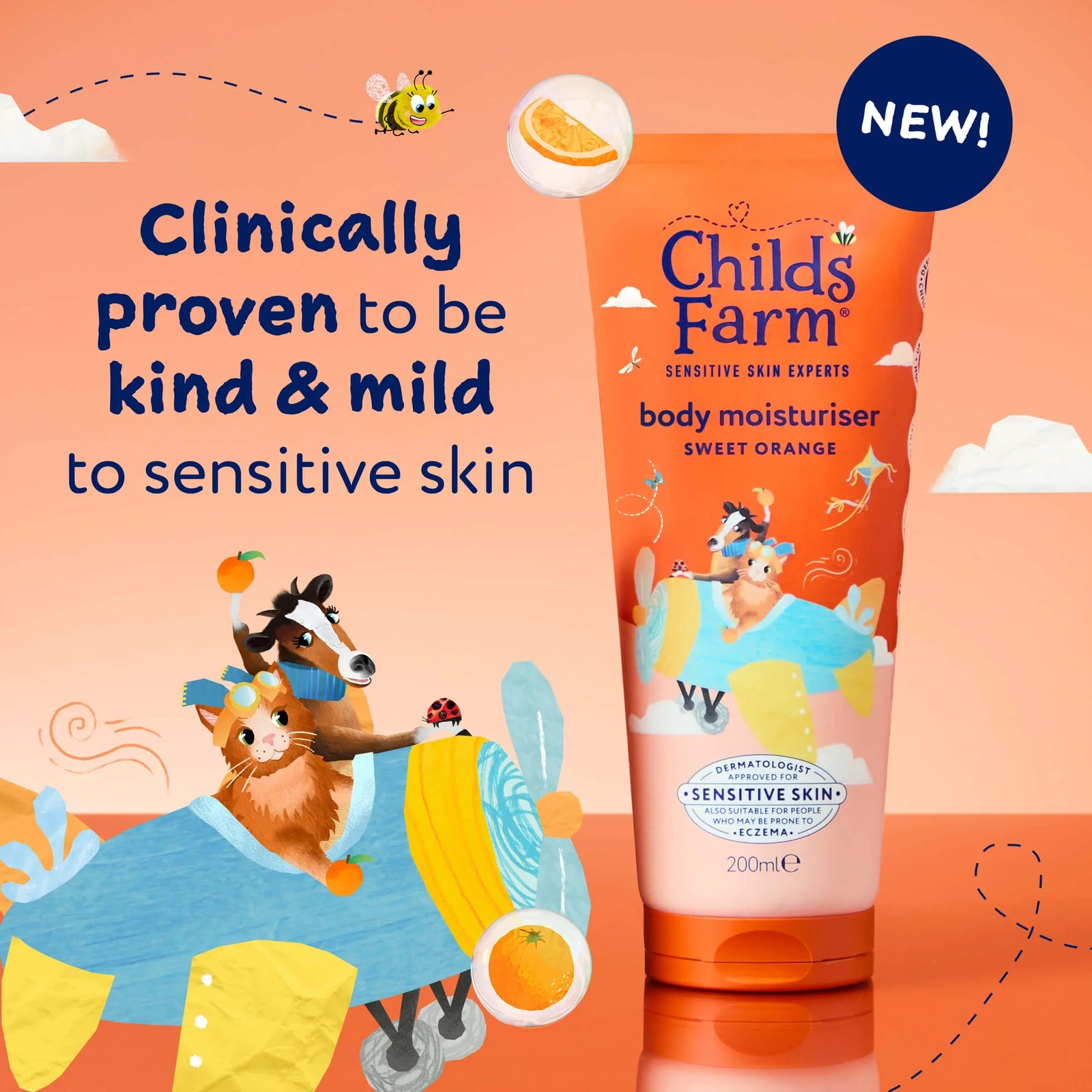 Childs Farm Sensitive Skin Experts Sweet Orange body moisturiser 200ml