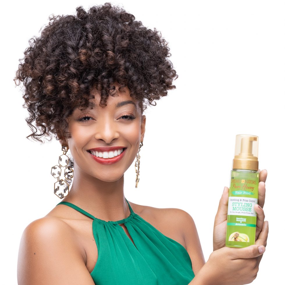 Creme of Nature Pure Honey Hair Food Smoothing & Frizz Control Styling Mousse 207ml