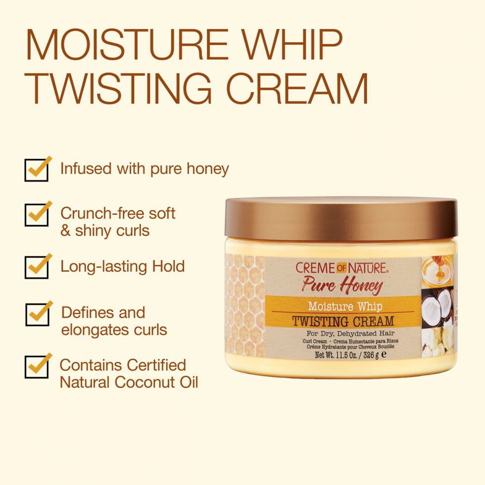 Creme of Nature Pure Honey Moisture Whip Twisting Cream 326g/11.5oz