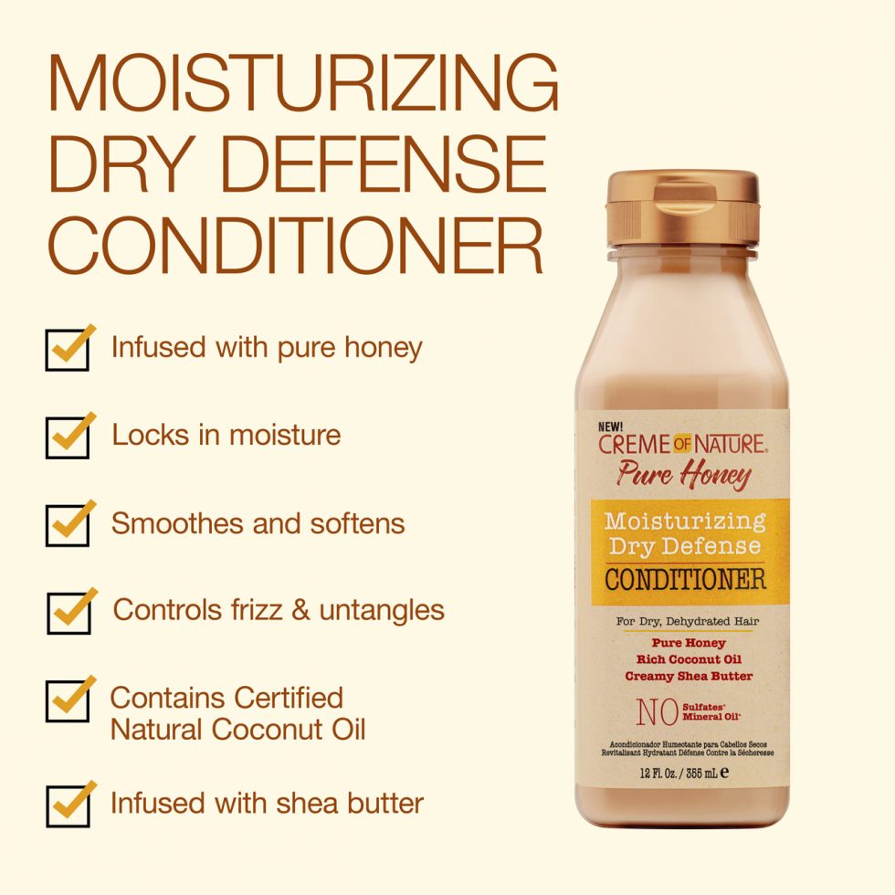 Creme of Nature Pure Honey Moisturizing Dry Defense Conditioner 355ml