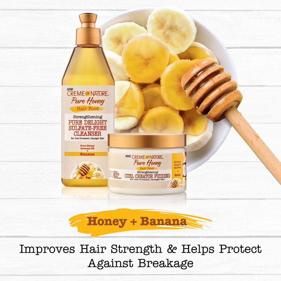 Creme of Nature Pure Honey Hair Food Strengthening Sulfate-Free Cleanser 355ml