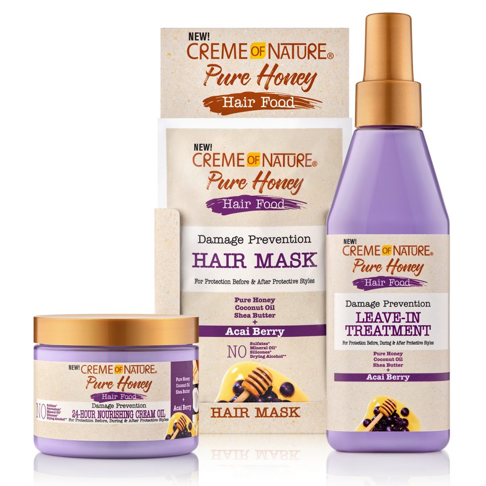 Creme of Nature Pure Honey Hair Food Damage Prevention 24-Hour Nourishing Cream Oil 135g