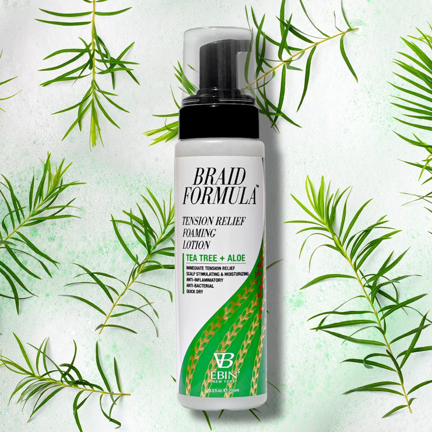Ebin Braid Formula Tension Relief Foaming Lotion Tea Tree 250ml