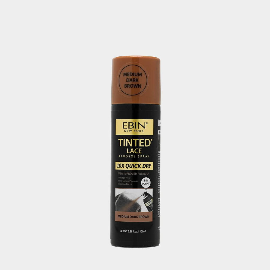 Ebin Tinted Lace 10X Quick Dry Spray Medium Dark Brown 100ml/3.38oz