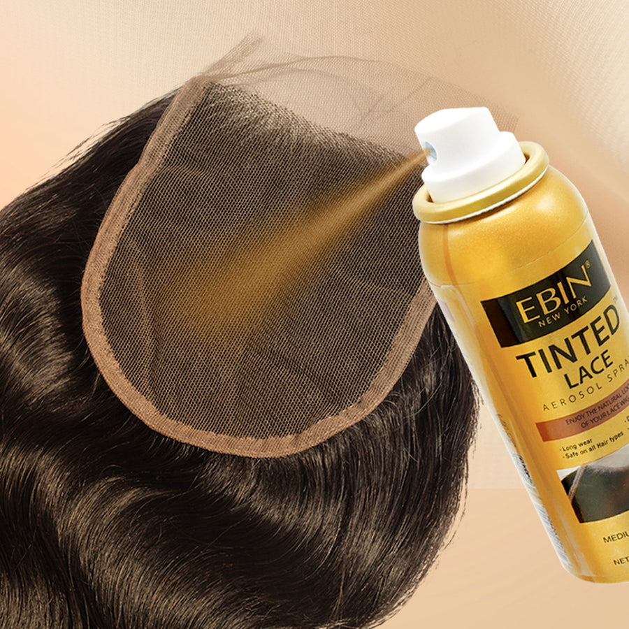 Ebin Tinted Lace Aerosol Spray Medium Warm Beige
