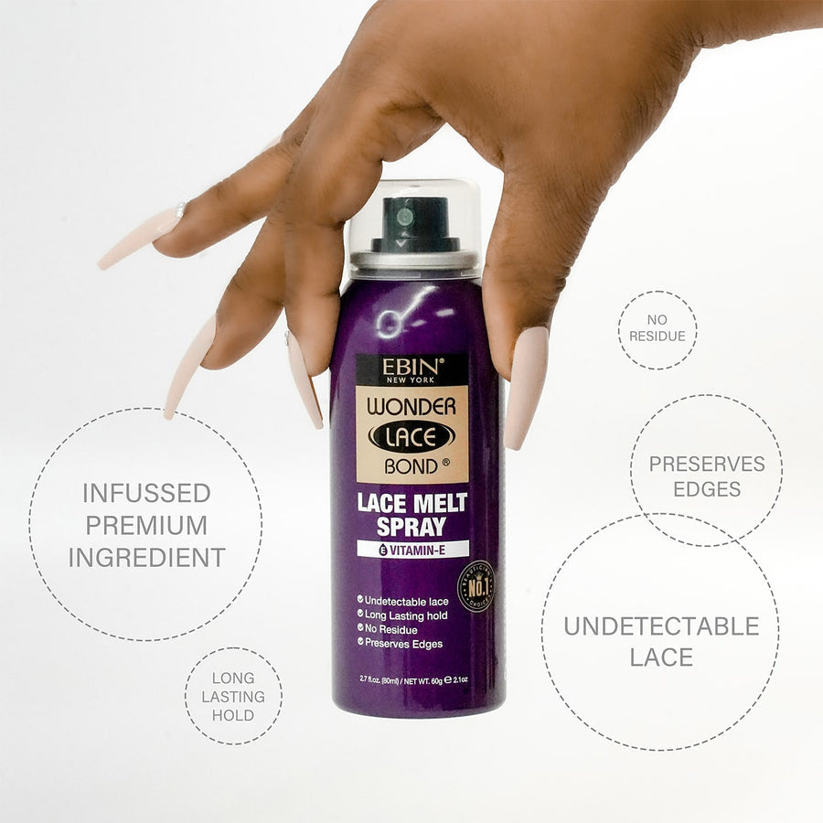 Ebin Wonder Lace Bond Lace Melt Aerosol Spray Keratin 180ml