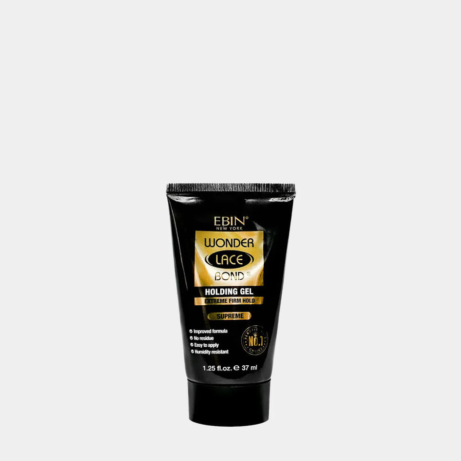 Ebin Wonder Lace Bond Holding Gel Supreme Hold [Black Tube] 37ml