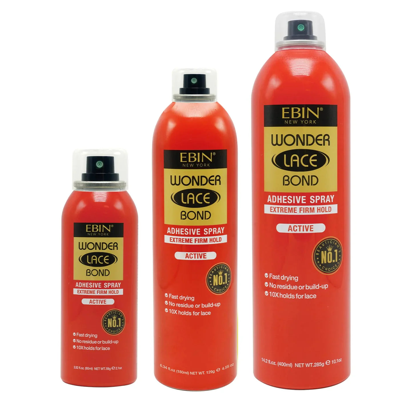 Ebin Wonder Lace Bond Wig Adhesive Spray Extreme Firm Hold 80ml