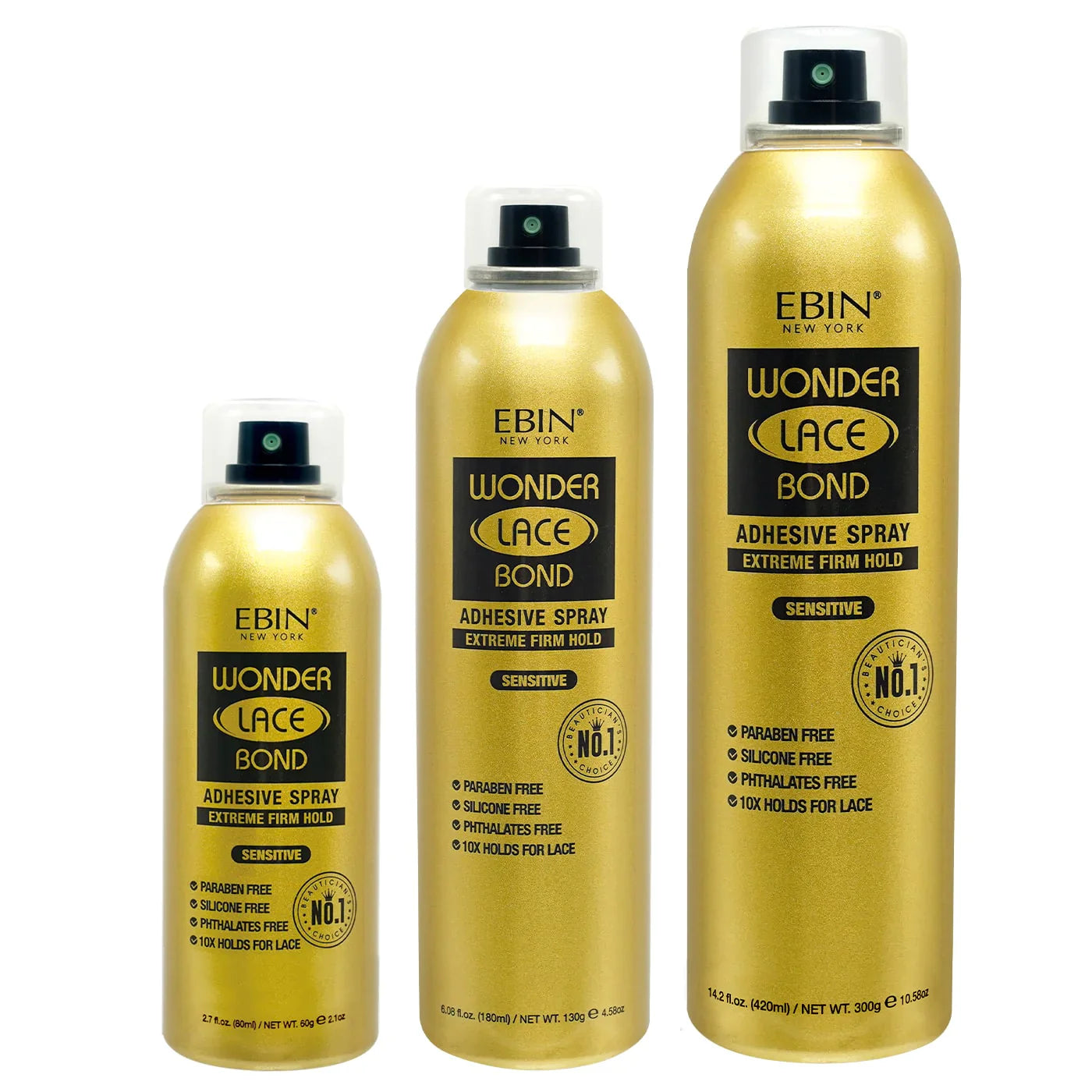 Ebin Wonder Lace Bond Wig Adhesive Spray Sensitive 180ml