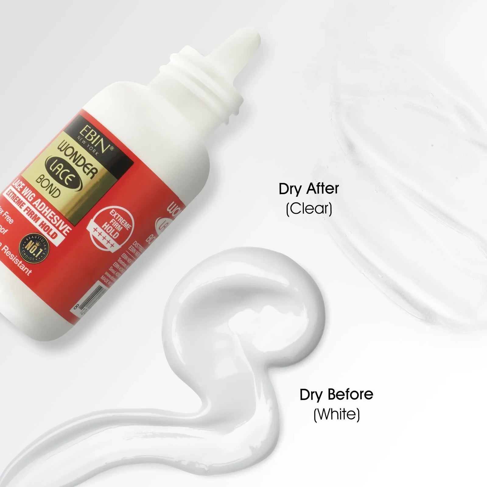 Ebin Wonder Lace Bond Waterproof Adhesive Extreme Firm Hold [Red] 34ml