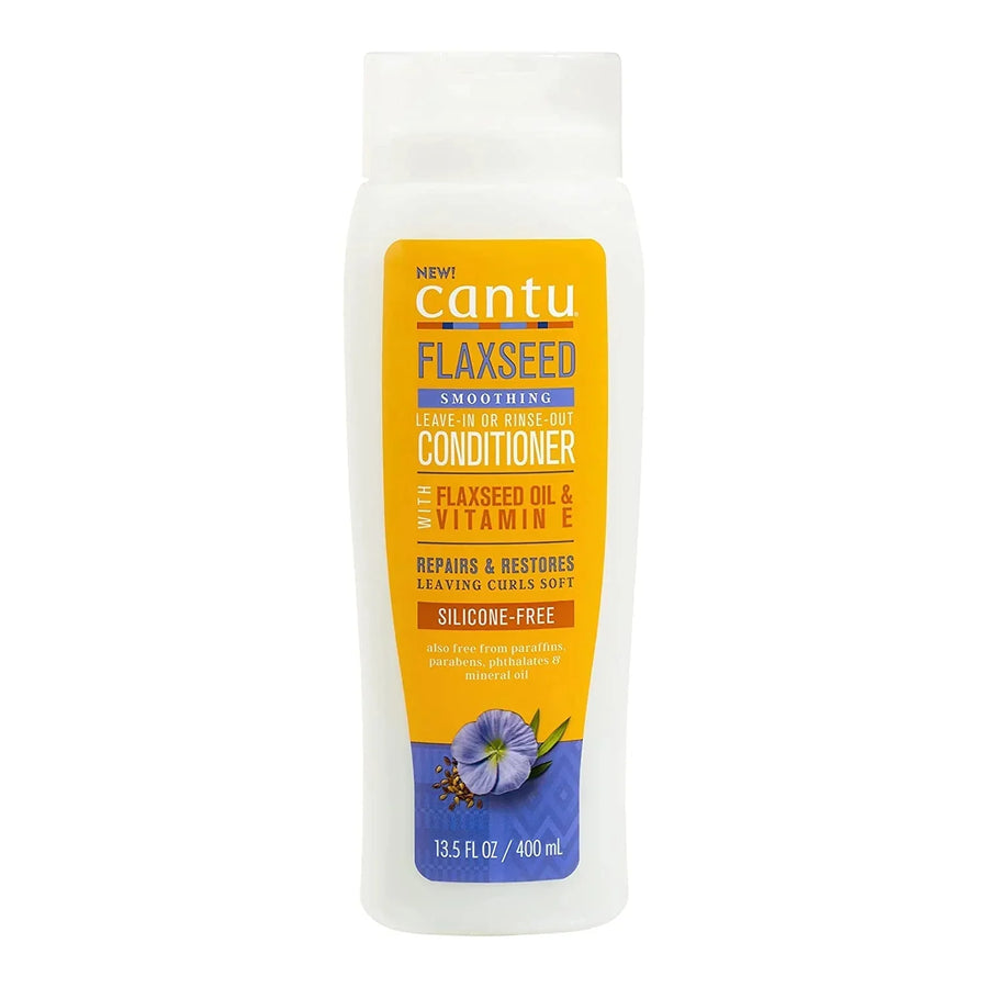 Cantu FlaxSeed Smoothing Leave-In or Rinse-Out Conditioner 400ml/13.5oz