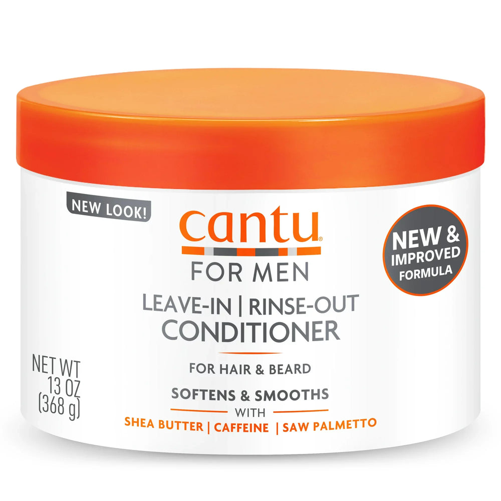 Cantu for Men Leave-in or Rinse-Out Conditioner for Hair & Beard 368g/13oz