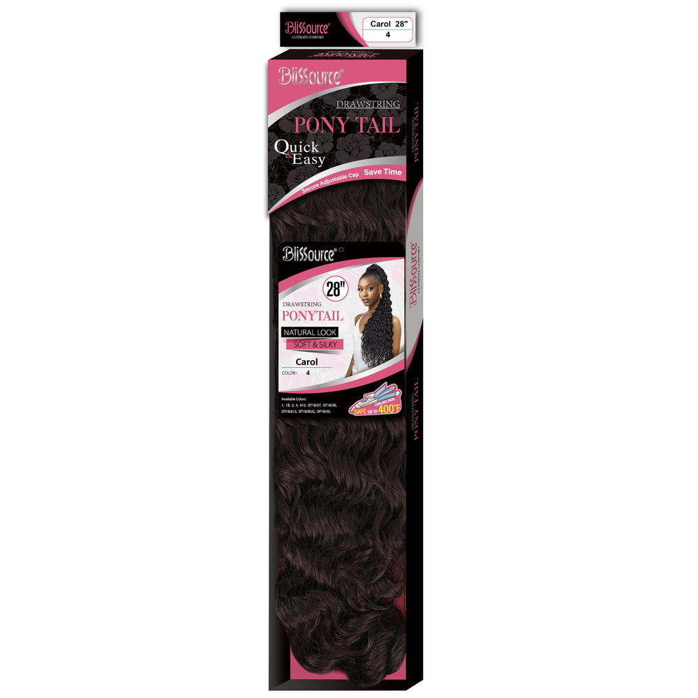 Blissource Drawstring Ponytail Carol