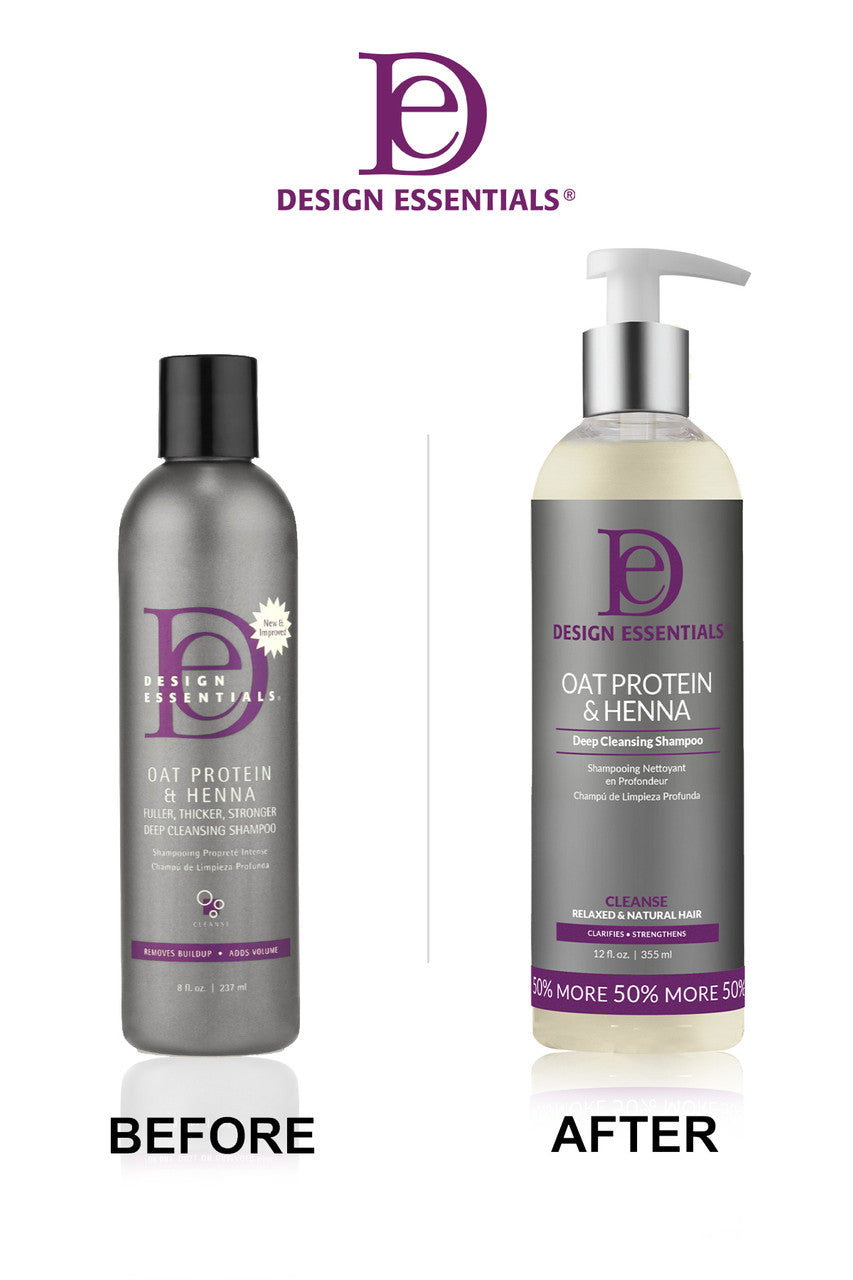 Design Essentials Oat Protein & Henna Deep Cleansing Shampoo 355ml/12oz