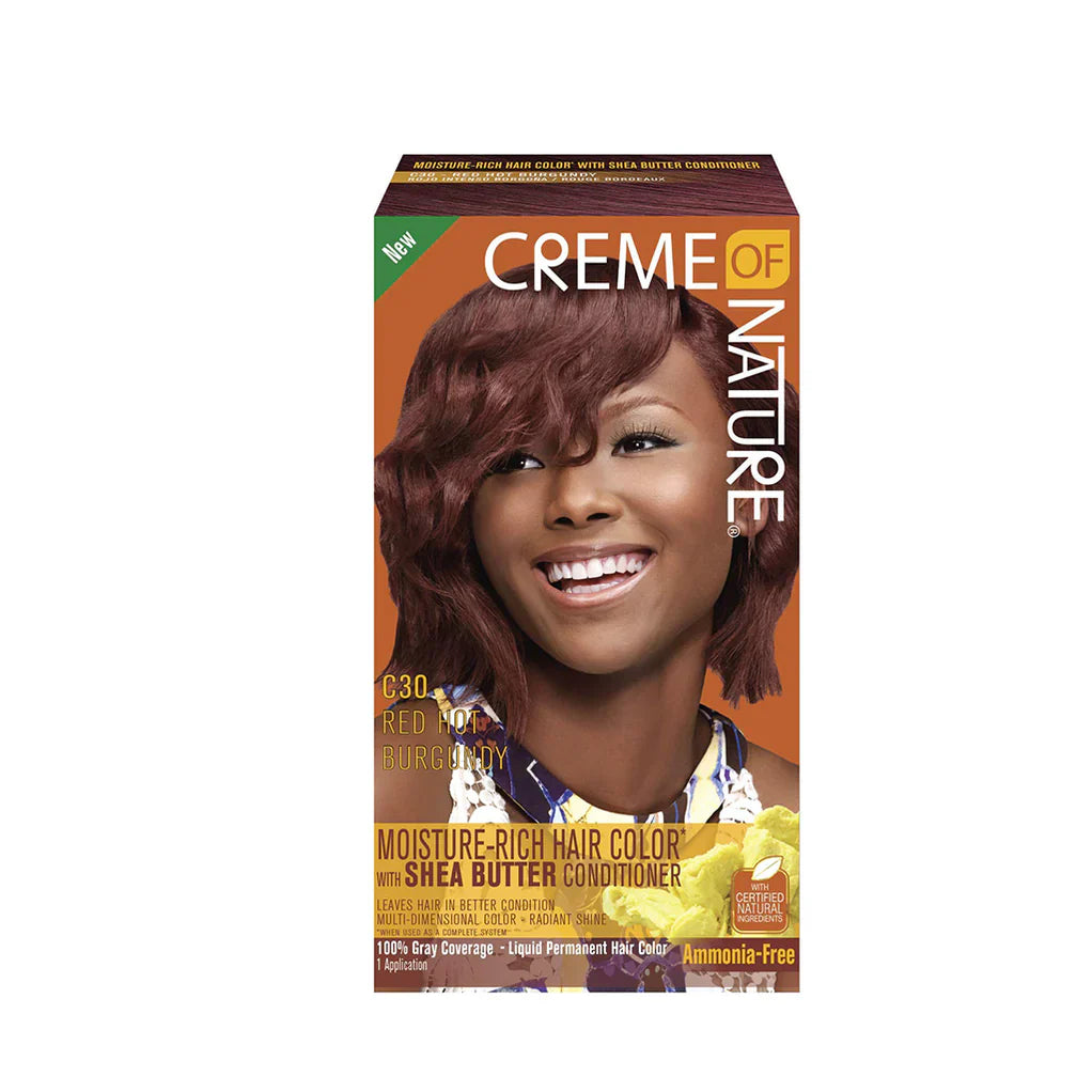 Creme of Nature moisture-Rich Permanent Hair Color C30 Red Hot Burgundy