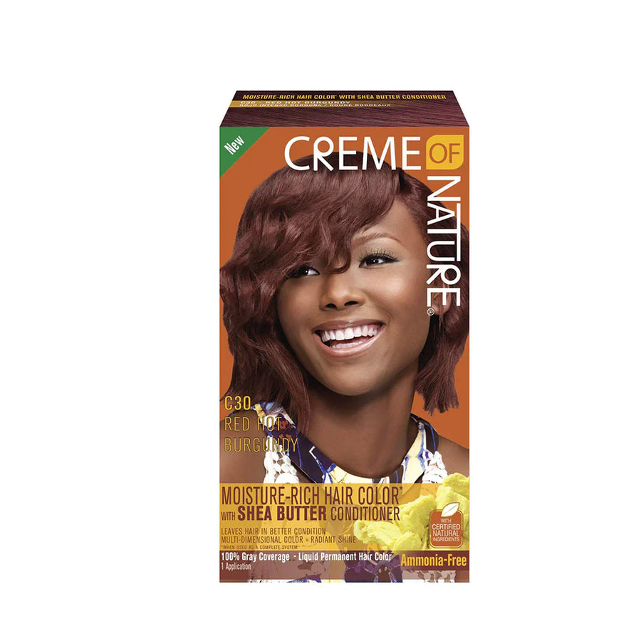 Creme of Nature moisture-Rich Permanent Hair Color C30 Red Hot Burgundy
