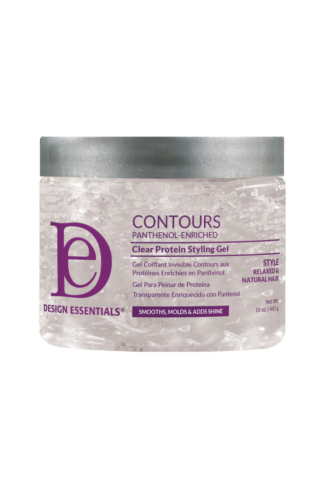 Design Essentials Contours Panthenol Enriched Clear Protein Styling Gel 445ml