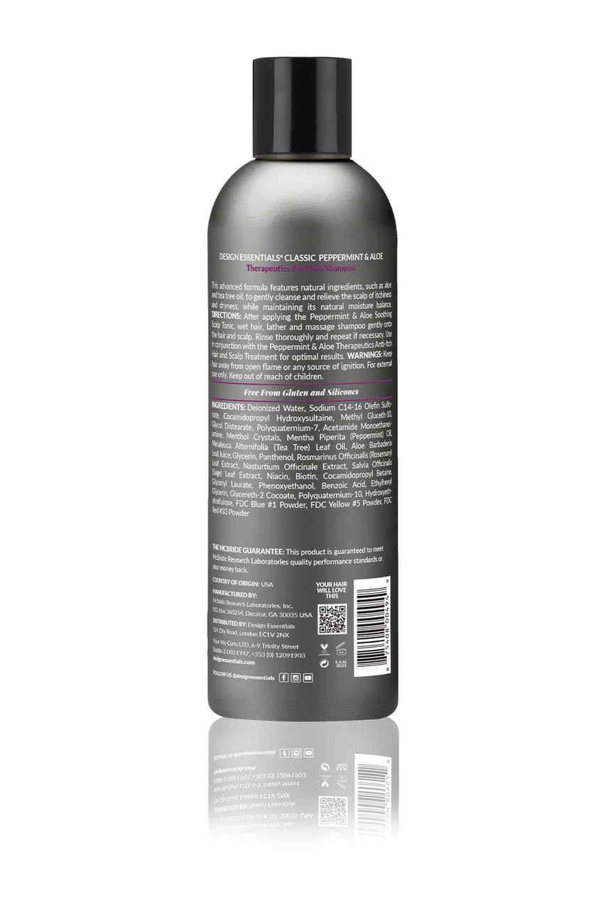 Design Essentials Peppermint & Aloe Therapeutics Anti-Itch Shampoo 237ml/8oz