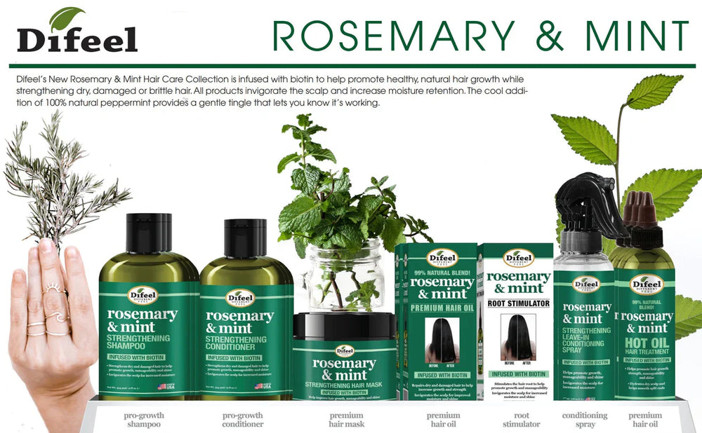 Difeel Rosemary & Mint Strengthening Leave-In Conditioning Spray with Biotin 177ml
