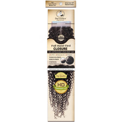 Dressmaker 100% Unprocessed Virgin Remy Jerry Curl Lace Closure Middle Part 4x4 Natural Color