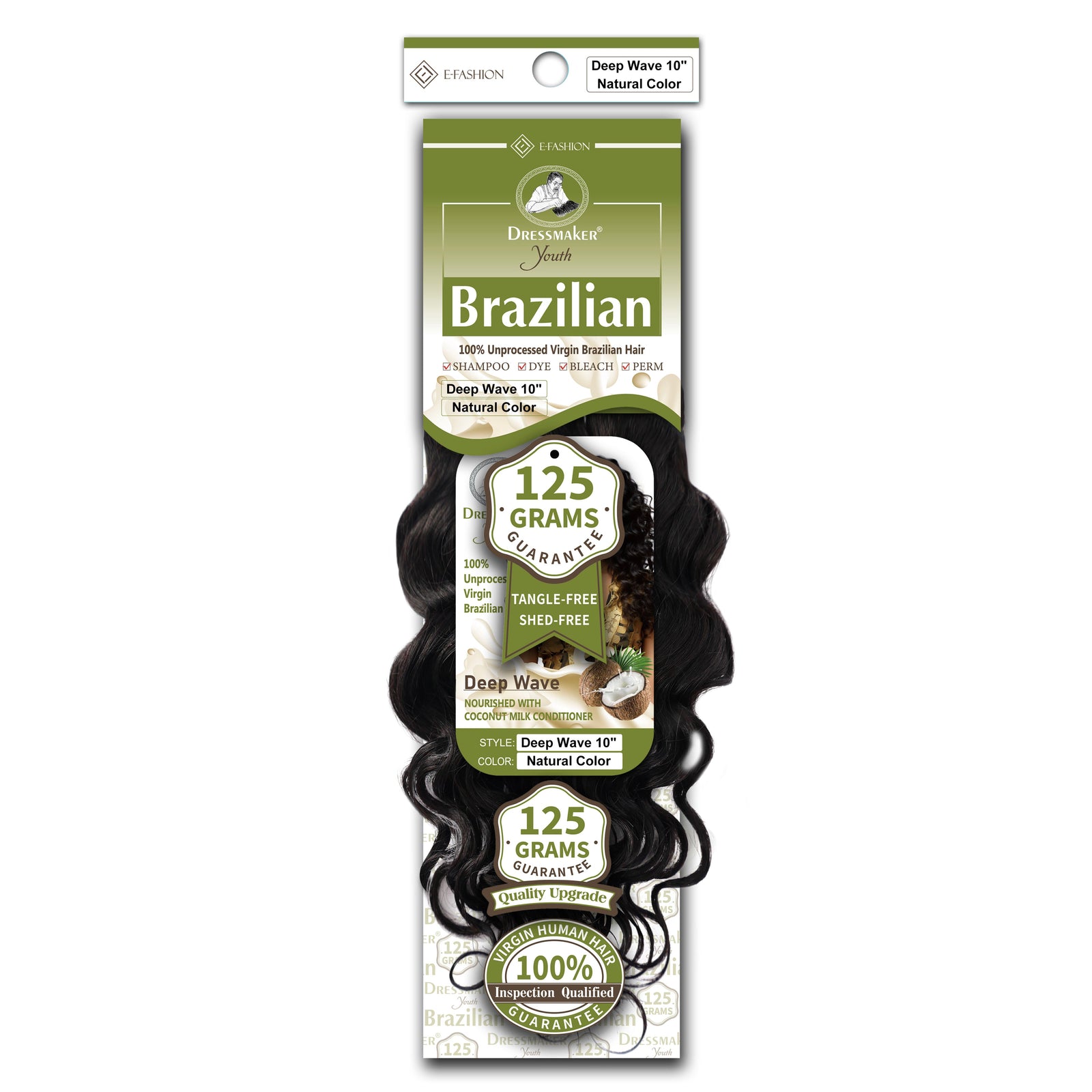Dressmaker Youth 100% Unprocessed Virgin Brazilian Hair Deep Wave Weave